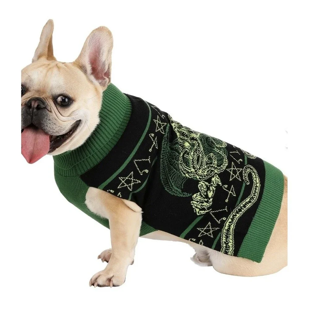 Cthulu Dog Ugly Christmas Sweater New NWT Funny Excellent Xmas Noel Horror Large